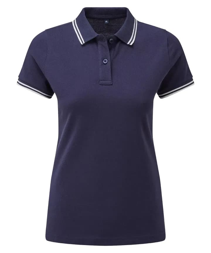 Ladies Tipped Short-Sleeve Polo — style ABD-2106