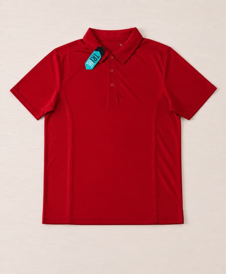 Men's and ladies performance tee and polo (long- and short-sleeve) in 100% recycled polyester, 135 GSM interlock