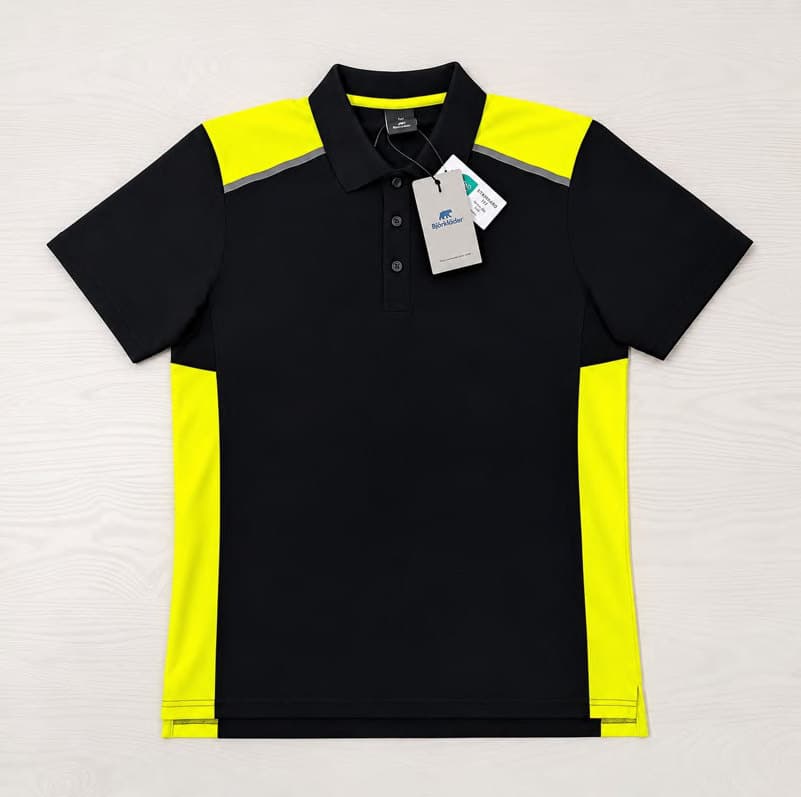 ALLIGO men's contrast polo and tee in 100% cotton piqué 220 GSM and 90% cotton 10% viscose 170 GSM