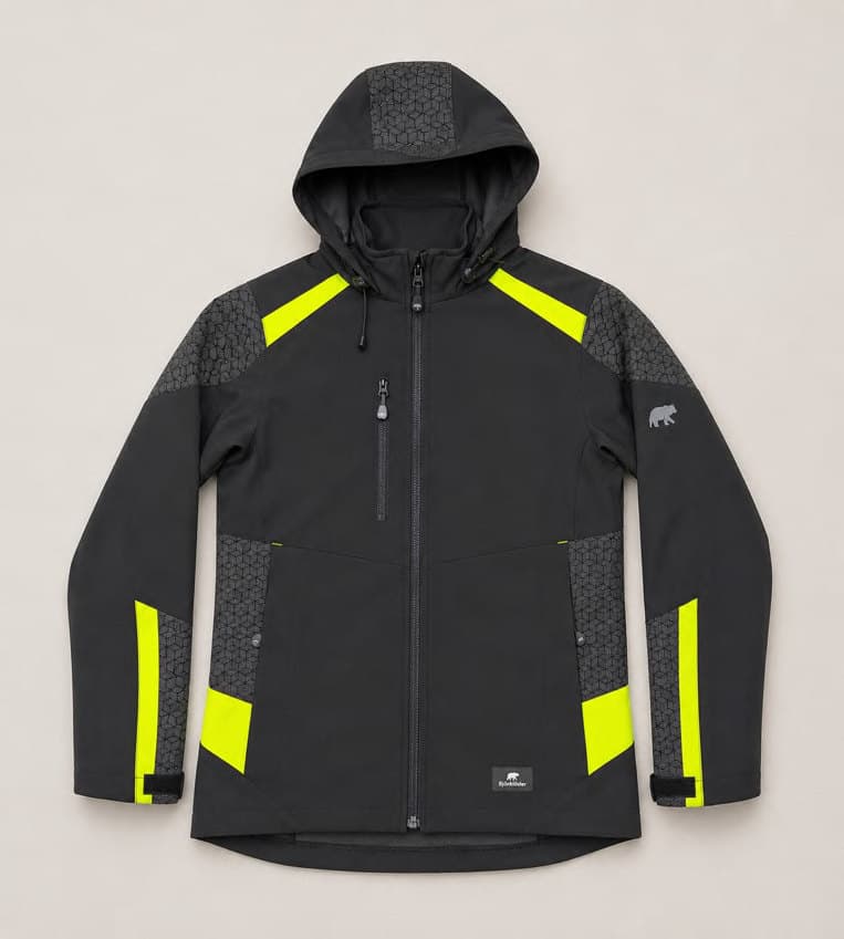 ALLIGO softshell and high-visibility hoodie in 100% polyester, 195 GSM