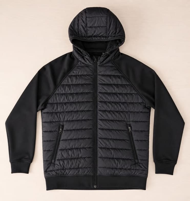 Men's fleece hoodie and crew in 80% cotton / 20% polyester fleece, 300 GSM