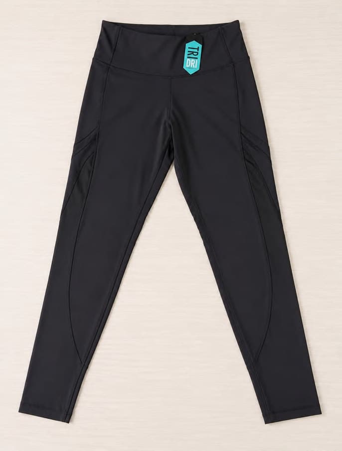 TRIDRI women's performance leggings and shorts in 90% recycled polyester / 10% elastane, 260–300 GSM